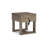 Aska Rectangular Side End Table With Drawer, USB Port, 24 Inch Gray