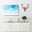 White Pursuing The Blue In Abstract - Wrapped Canvas-55301721