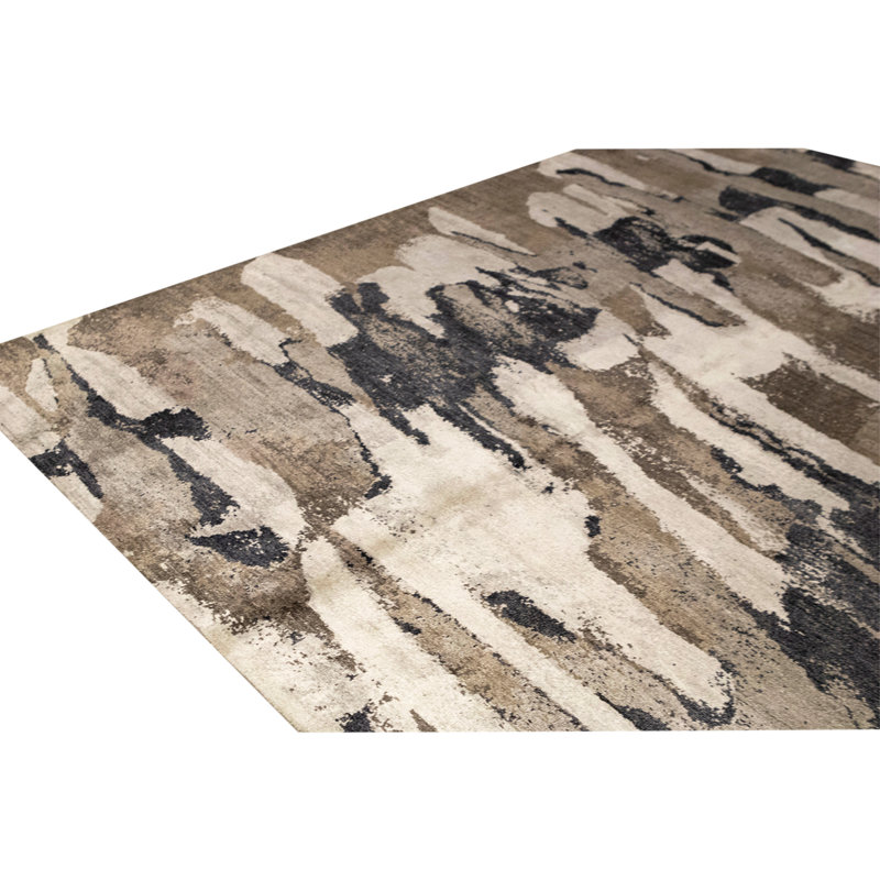 Hand Knotted Silk Area Rug in Multi