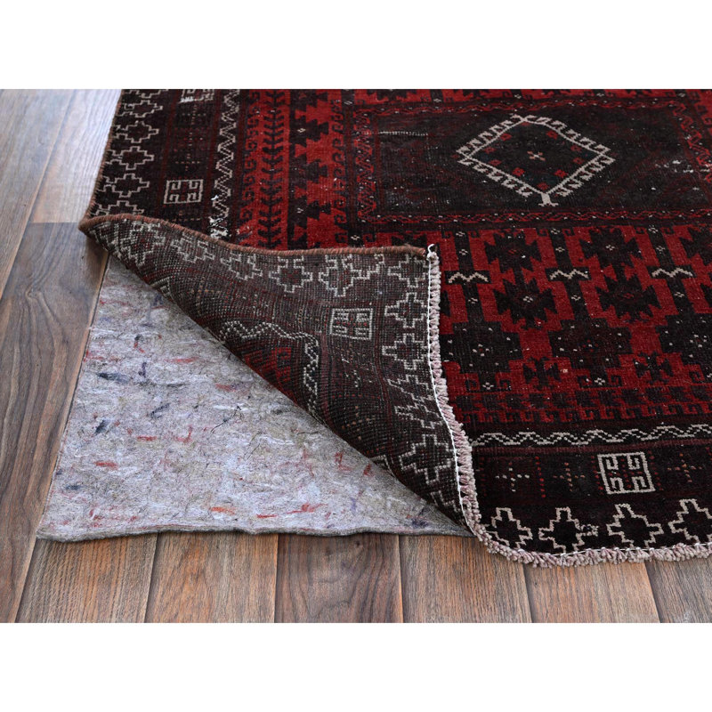 Tapis de couloir large 3 pi 5 po x 6 pi 6 po Red Carmin