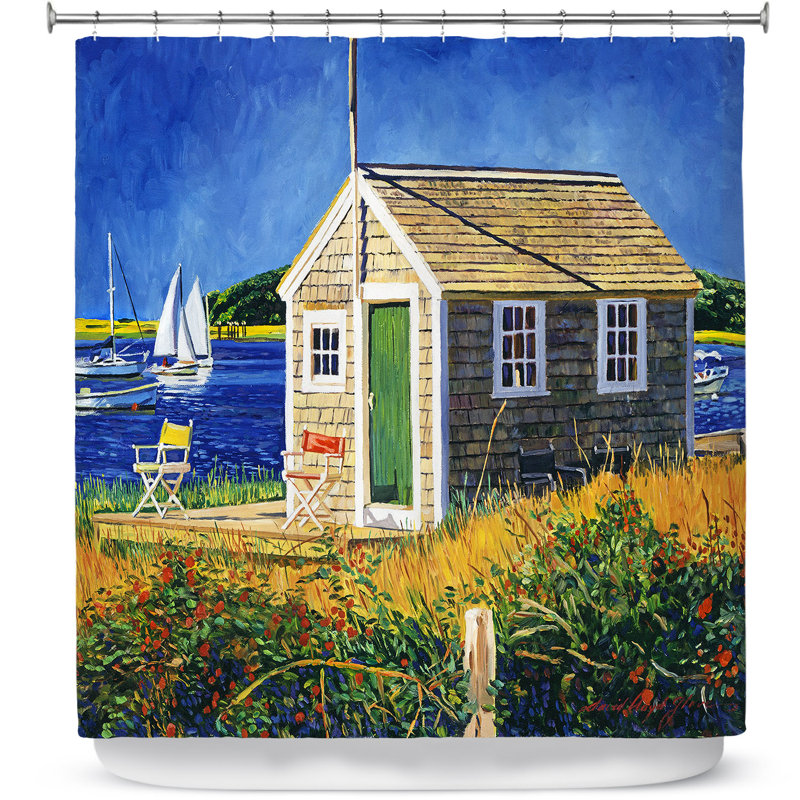 Rideau de douche simple cape cod bateau house