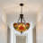 5-light Dimmable Vintage Tiffany Stained Glass Chandelier