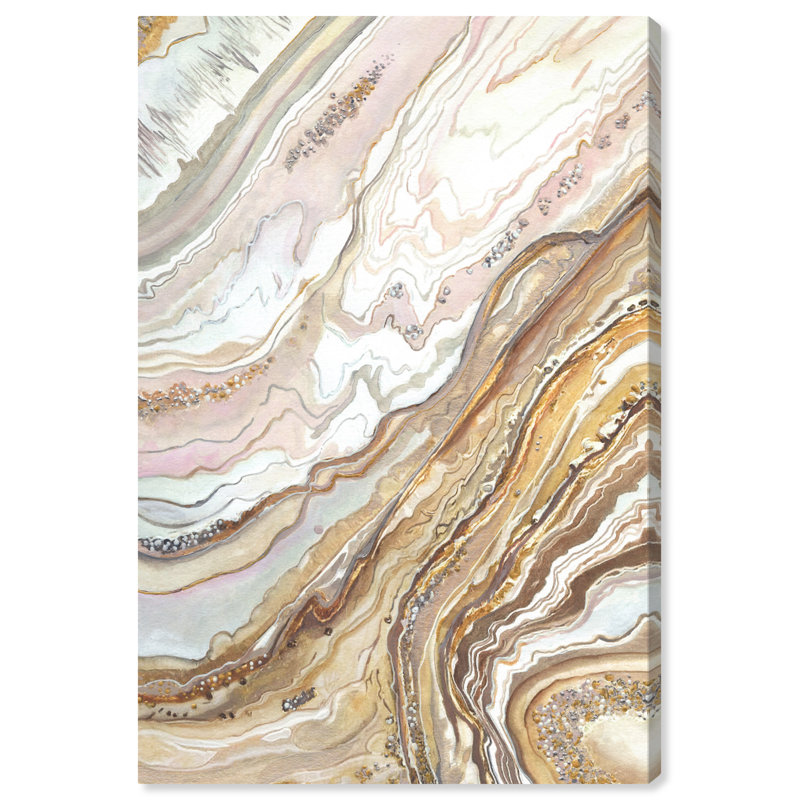 Royal Gold Geode Abstract Canvas Wall Art, 20" x 30"
