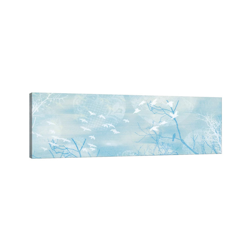 Flutterby IV 1 Piece Wrapped Canvas Panoramic Wall Art