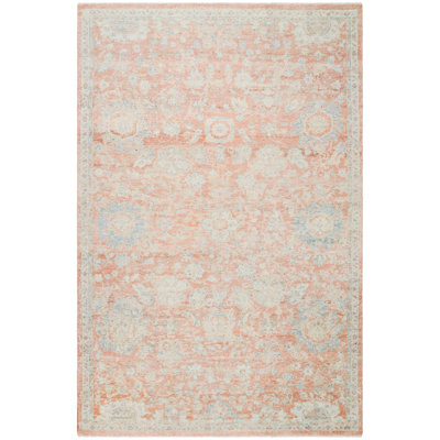 Oviedo Hand Knotted Wool Abstract Area Rug in Beige
