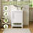 20" Shaker White Mini Freestanding Bathroom Vanity with Integrated Ceramic Sink & Soft‑Close Door