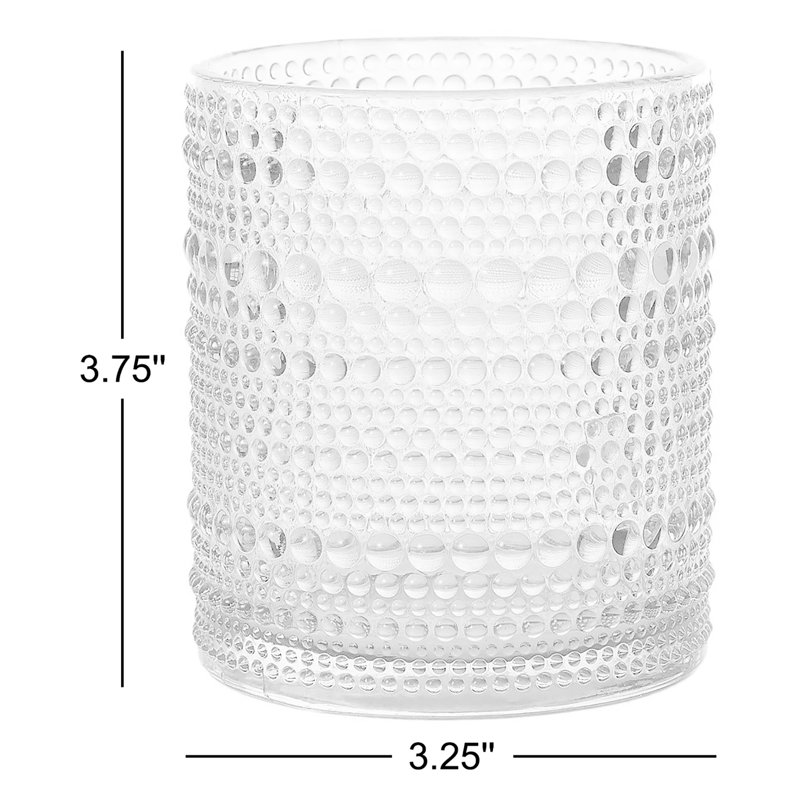 Porte-bougie votive en verre Clotine