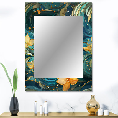 Sumah Inner Harmony Exploration Mediation - miroir décoratif floral, miroir mural floral, impression d'art en métal