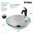 Glass Circular Vessel Bathroom Sink with Faucet-35841291