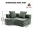 No Assembly Required Curved Upholstered Chaise Lounge with Deep Seat-210617393
