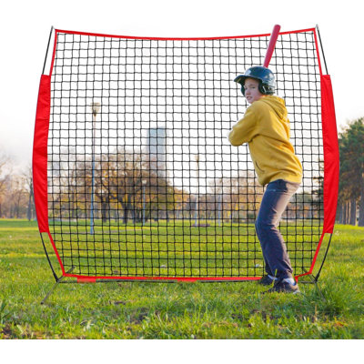 Barricade Backstop Net, Sports Barrier Net, Multi-Sport Net with Carry Bag, Protective Screen for Practice- Baseball, Softball, Lacrosse, Soccer, Basketball, Tennis