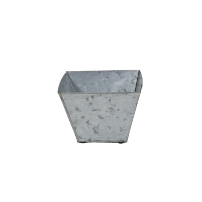 Pot de fleurs en étain Brando, H 8 po x l 8 po x P 11 po
