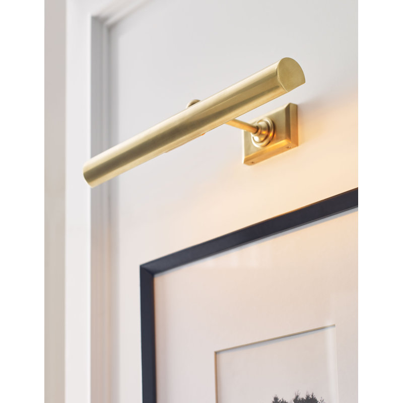 Chapman & Myers 18" Cabinet Maker's Picture Light, Hand-Rubbed Antique Brass