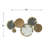 Ceramic and Canvas Abstract Circle Wall Art – Modern Neutral Decor with Gold Accents