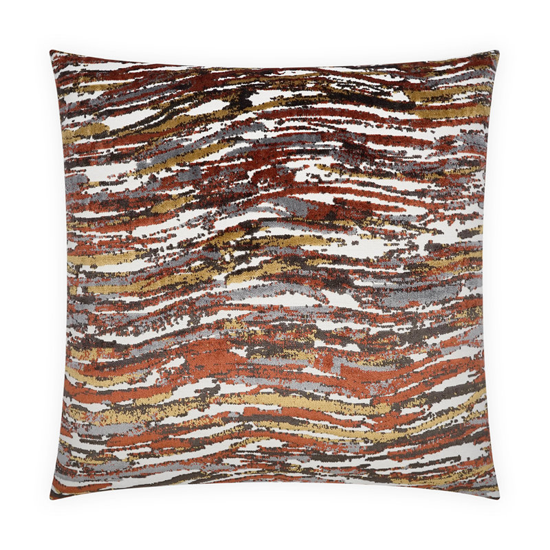 Stillwater Abstract Reversible Pillow, Capri, Square 24"