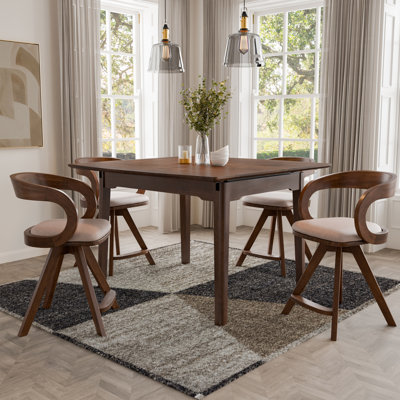Rozella 5-Piece Solid Wood Counter Height Dining Table Set