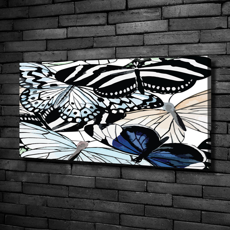 Butterflies And Flowers - No Frame Print on Canvas