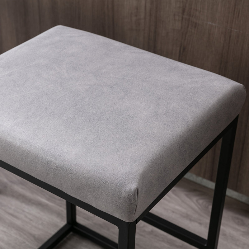 Tabourets de bar de 24 po de hauteur pour comptoir de cuisine Copley, Gris, 2