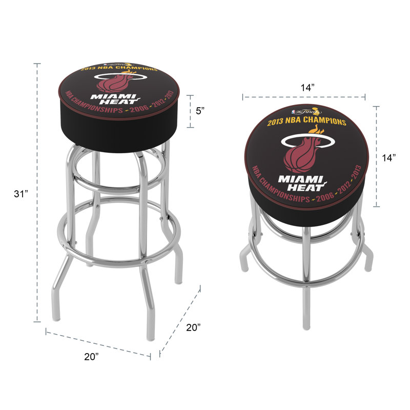 Swivel Upholstered Counter Stool with Metal Frame