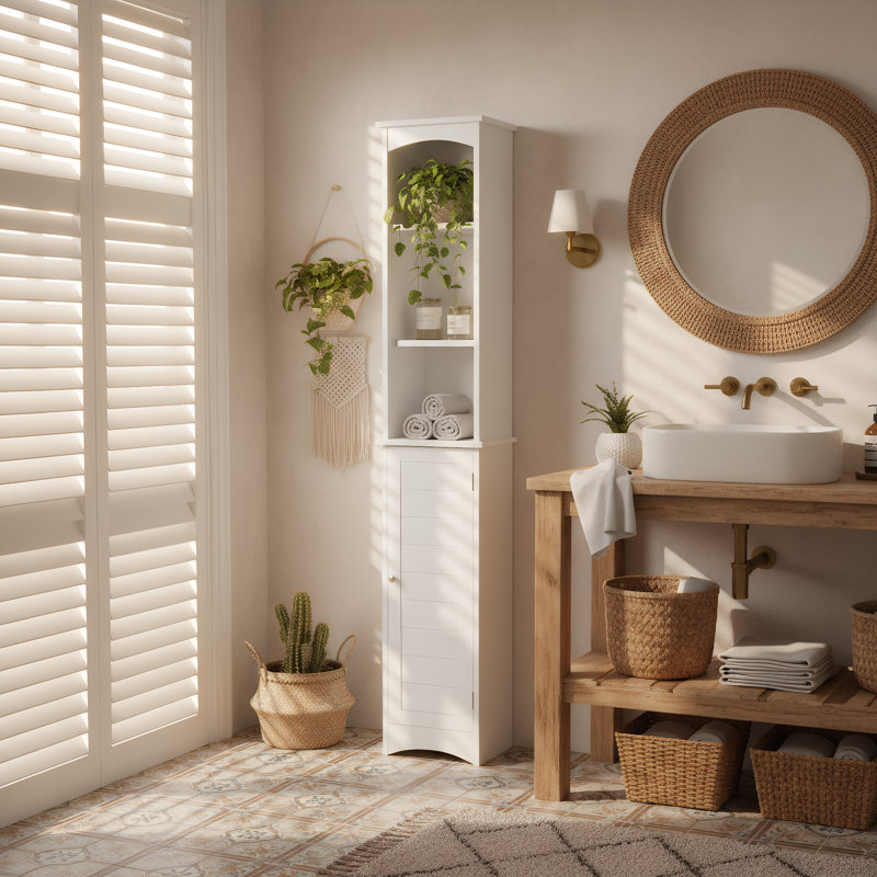 Armoire de rangement haute de 64,17 po avec tablettes réglables