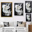 Art liquide noir et blanc - encre liquide, art mural abstrait-261975859-261975857