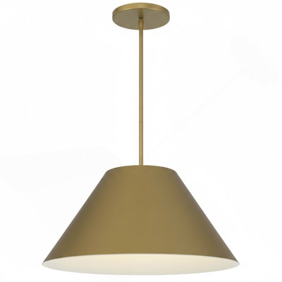 22" Diameter Integrated LED Brass Pendant