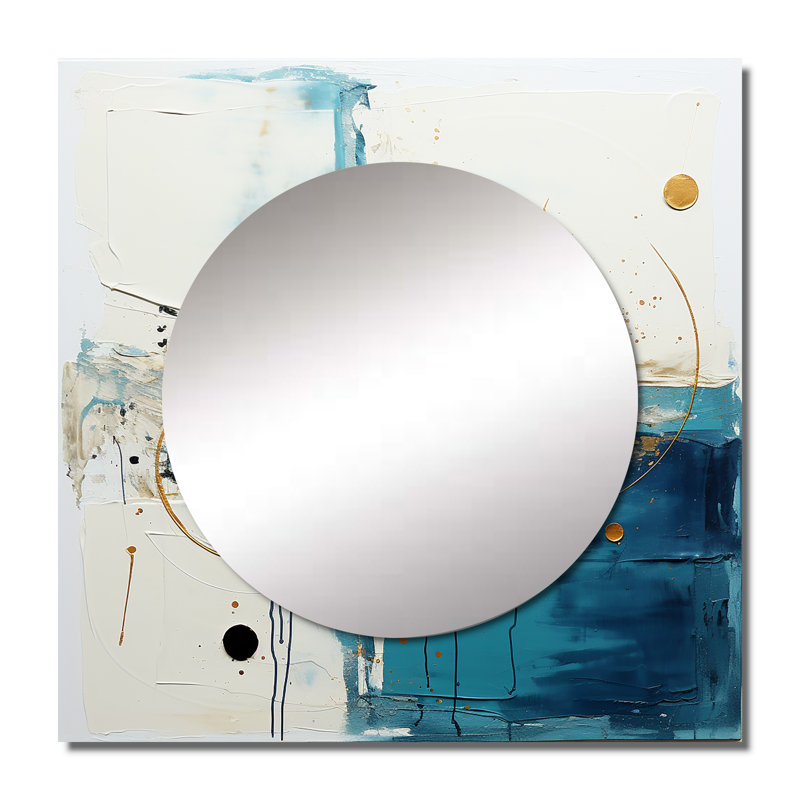 Deklan - Miroir géométrique mural décoratif pour chambre à coucher, 29 po x 29 po