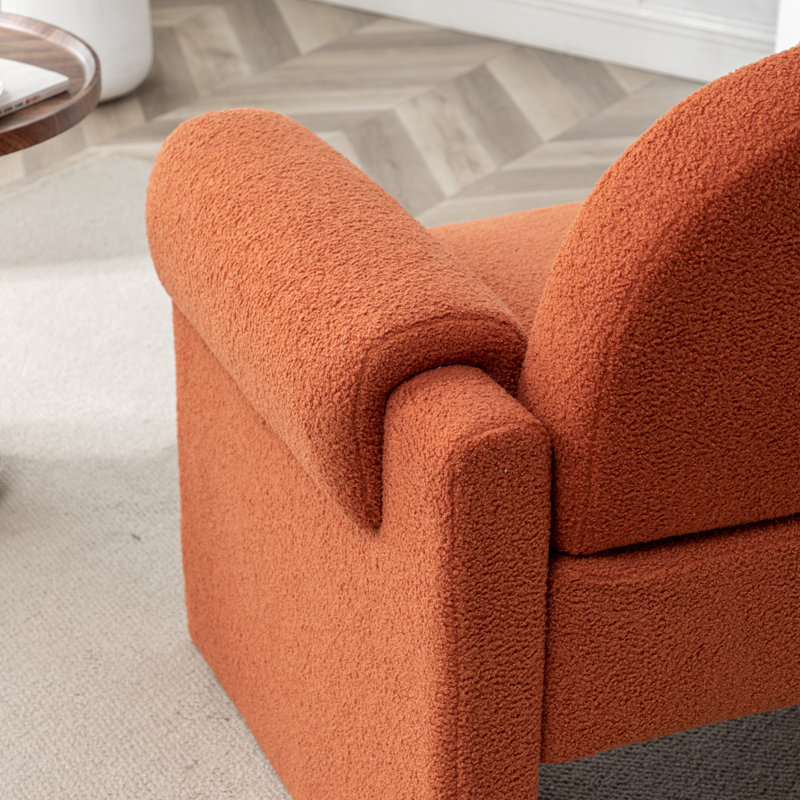 Bryonie Upholstered Armchair, Orange Polyester