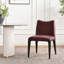 Chaise de salle à manger rembourrée en cuir véritable 21 po de large moderne sans assemblage (ensemble de 2)-1028778384-1039520452