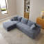 Canapé modulaire de 105 po, canapé modulaire Cloud avec assise profonde, canapé modulaire en L moderne avec méridienne, canapé rembourré pour salon, sans assemblage, (gris)