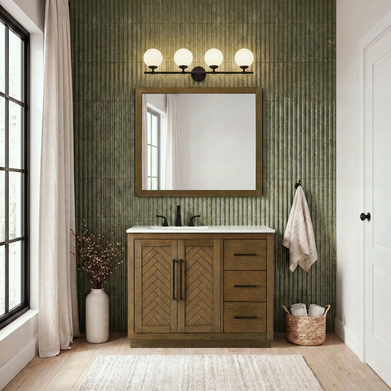 Meuble-lavabo simple 42 po, Noisette chêne