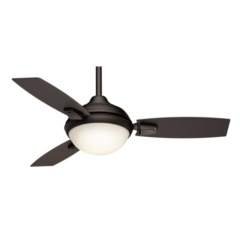 44" Verse 3 - Blade Outdoor Standard Ceiling Fan with Remote Control and Light Kit Included, Maiden Bronze