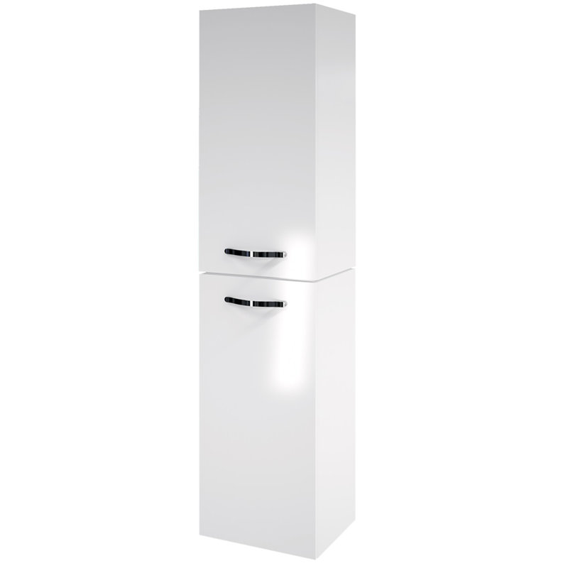Arcisz Wall Bathroom Storage, 166cm H x 41cm W x 34cm D, Arctic White, Left