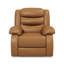 Fauteuil inclinable manuel de 37 po de largeur, fauteuil inclinable moderne en tissu avec accoudoirs et dossier-1011845510