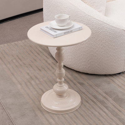 Table basse en métal vintage, table d'appoint ronde pour table de chevet et table d'appoint