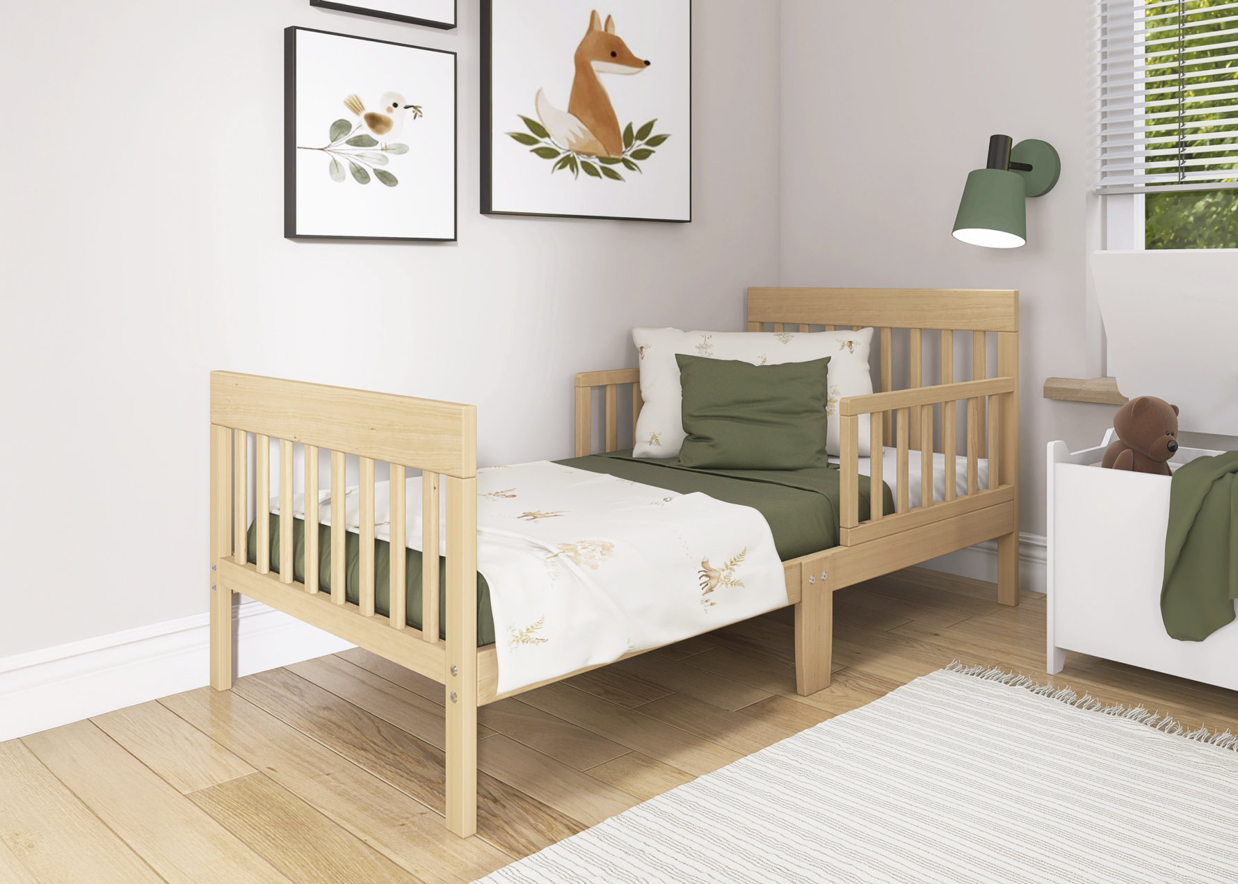 Wood toddler bed