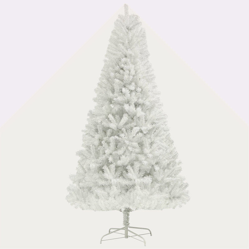 Arbre de Noël artificiel de 6 pi de hauteur, arbre de Noël non éclairé avec 1000 pointes de branches, ouverture automatique, base en acier, décoration des Fêtes pour le bureau personnel