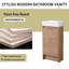 Meuble-lavabo simple 16,15 po avec plateau Daeshawna