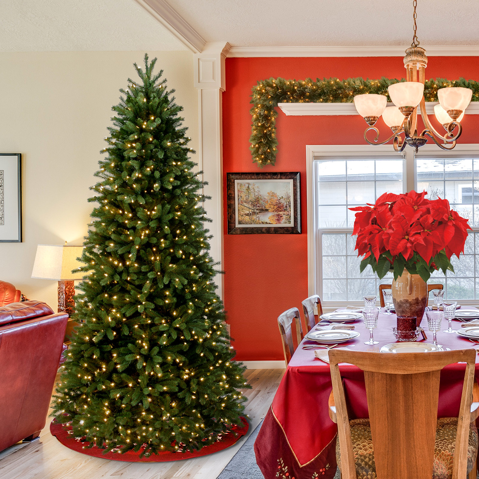 Pre-Lit Fir Christmas Tree, 6'5"