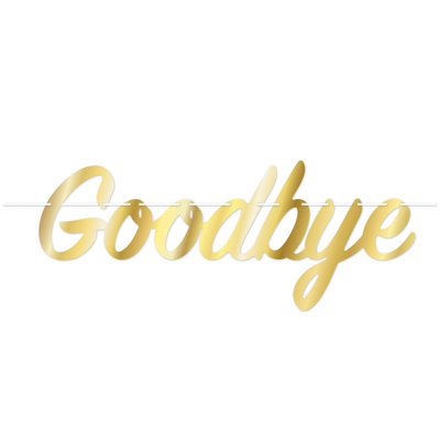 Foil Goodbye Streamer - 8Â¼" x 21" - Pack of 12