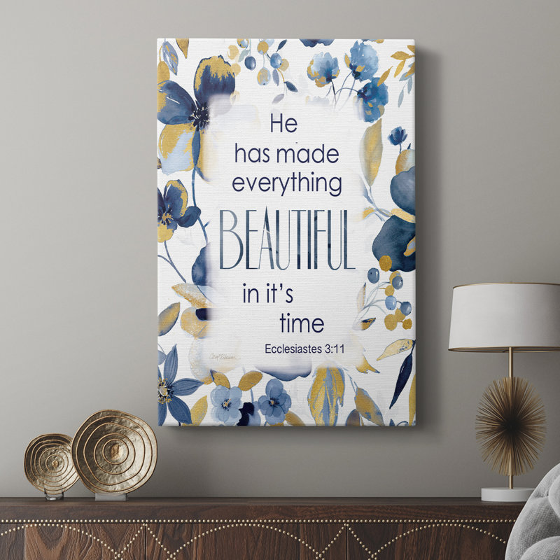 Indigo Scripture I - galerie sur mesure, H 48 po x l 32 po