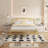 Full Size Metal Platform Bed Frame with Curved Headboard, Steel Slat Support, No Box Spring Needed, Modern Glam Style-1359367321