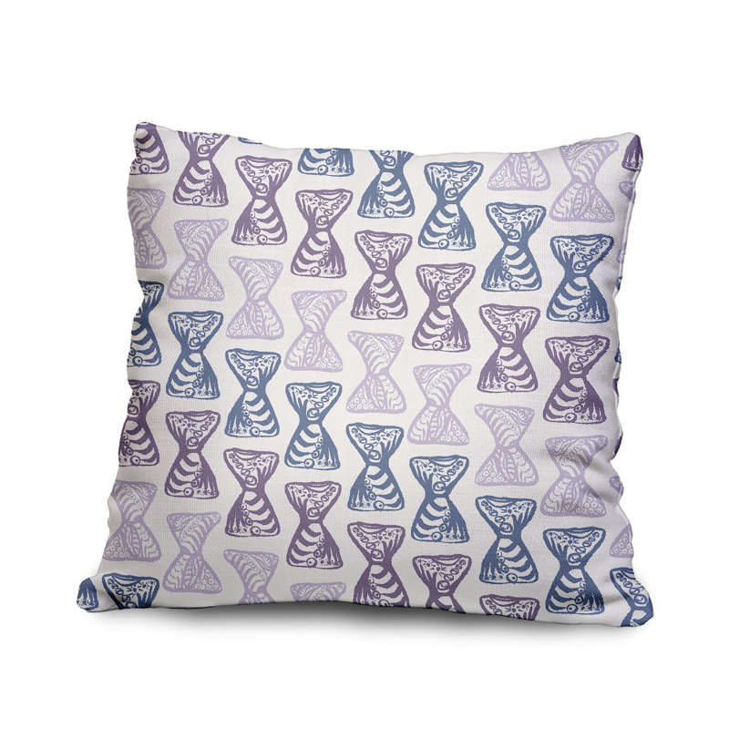 Housse de coussin en coton carrée/insert, 20 po X 20 po, Lavande
