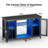 Rectangle Aquarium Stand With LED Lights, 55-75Gallon Reversible Terrarium Stand With Cabinet-1073387501