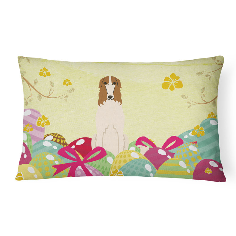 Easter Eggs Outdoor Throw Pillow
