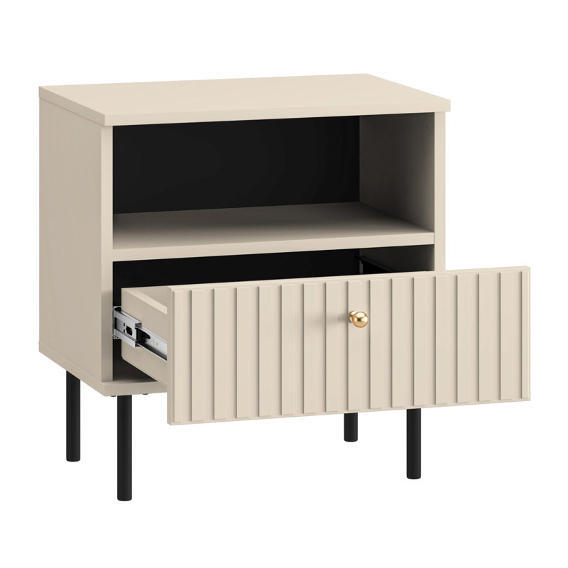 50cm W Metal Bedside Table