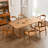 Modern Burlywood Rectangular Solid Wood Dining Table-1978571913