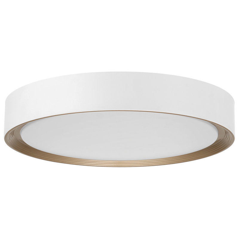 Courtois Acrylic Flush Mount, Matte White, 3.25" H x 24" W x 24" D, 4000K