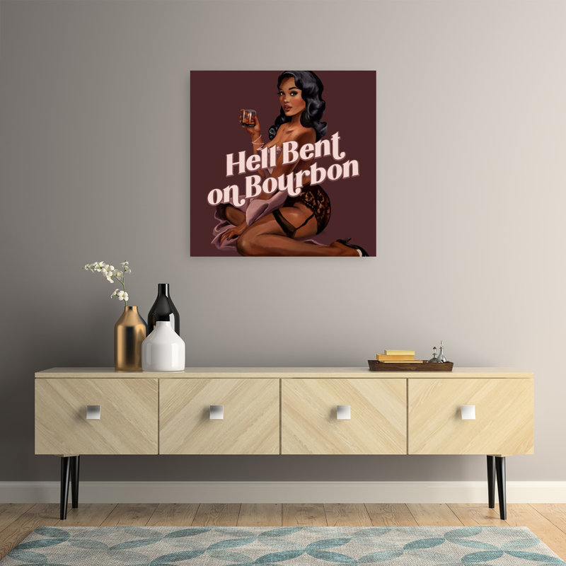 «Hell Bent Classic», art mural rétro élégant, 32" H x 32" W