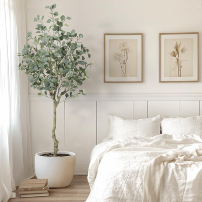 Eucalyptus Tree Artificial,Faux Eucalyptus Tree With Silver Dollar Leaves